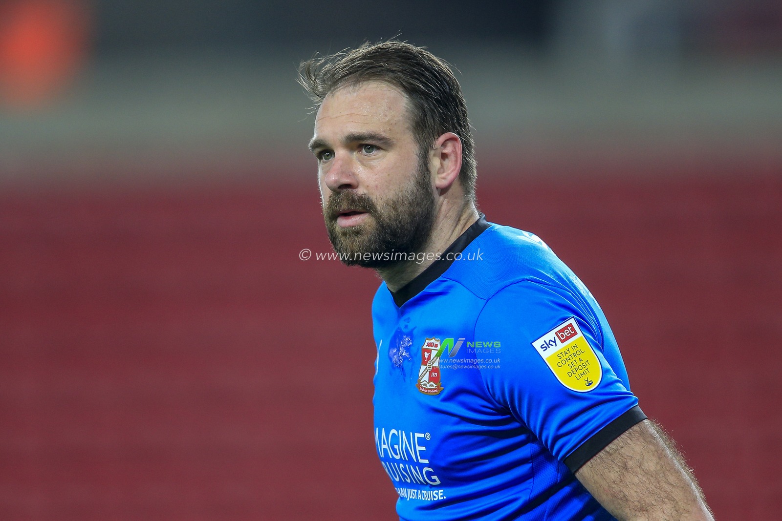 Brett Pitman #8 of Swindon Town during the game