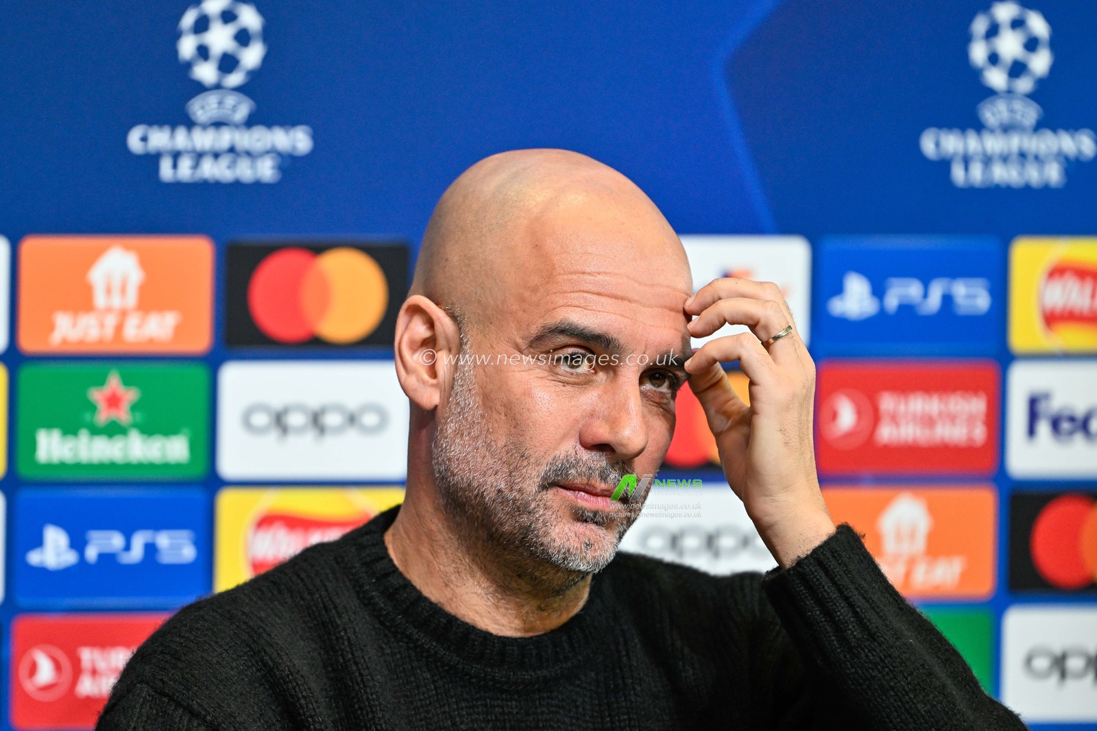 Pep Guardiola Manager of Manchester City during the Manchester City Champions League press Conference at Joie Stadium, Manchester, United Kingdom, 16th April 2024

(Photo by Cody Froggatt/News Images)