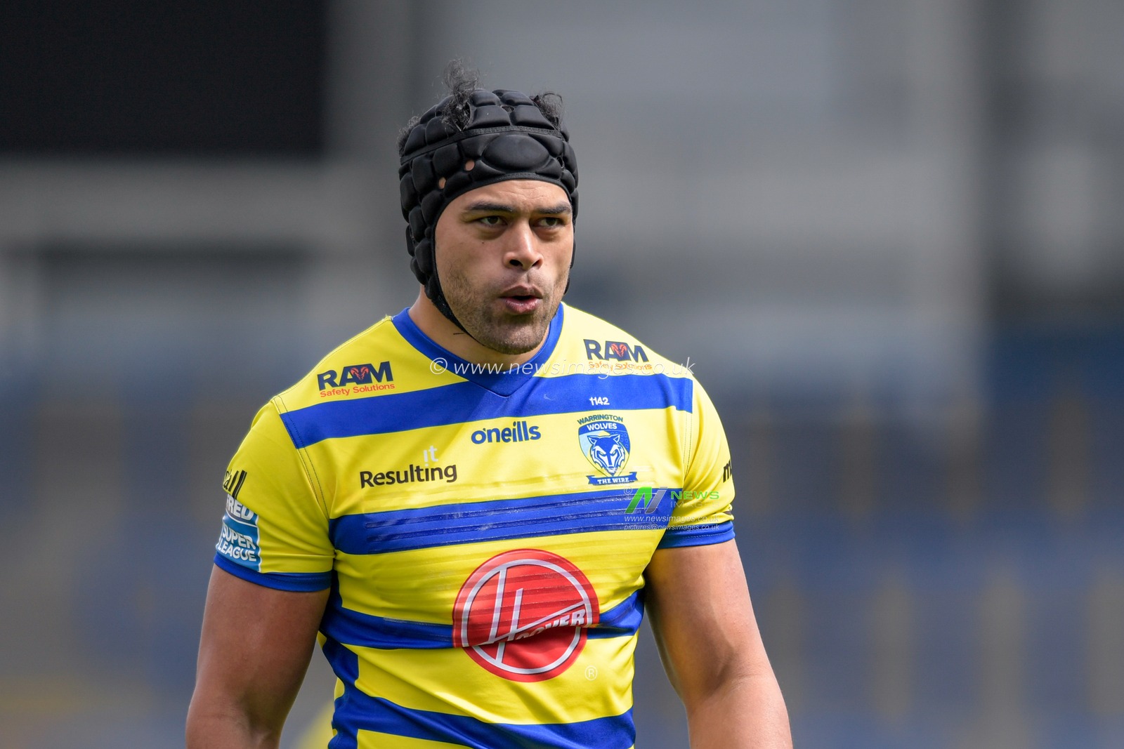 Sitaleki Akauola (20) of Warrington Wolves in action during the game