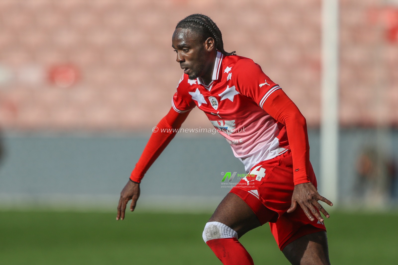 Devante Cole of Barnsley during the Sky Bet League 1 match Barnsley vs Reading at Oakwell, Barnsley, United Kingdom, 13th April 2024

(Photo by Alfie Cosgrove/News Images)