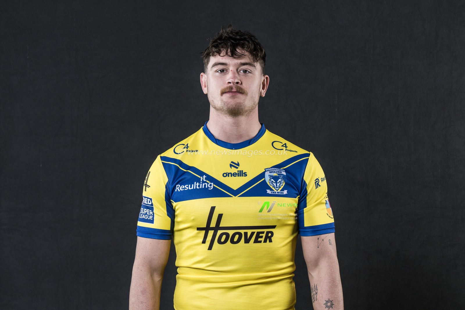 Jordy Crowther in the Home kit during the Warrington Wolves Team media day at Warrington wolves training centre, Warrington, United Kingdom, 16th January 2025

(Photo by Craig Thomas/News Images)