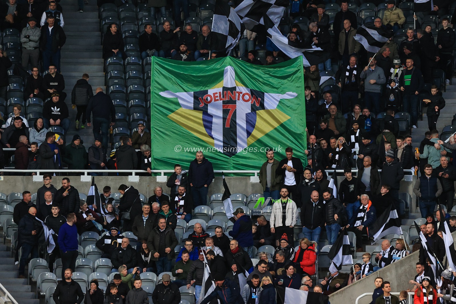 Newcastle United fans ahead of the game