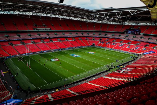 A general view of Wembley Stadium prior to the Betfred Women's Challenge Cup Final St Helens vs Wigan Warriors at Wembley Stadium, London, United Kingdom, 7th June 2025

(Photo by Izzy Poles/News Images)