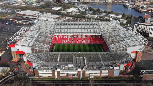 An aerial view of Old Trafford and the The Sir Alex Ferguson Stand during the Premier League match Manchester United vs Crystal Palace at Old Trafford, Manchester, United Kingdom on 01 March 2026

(Photo by Mark Cosgrove/News Images)