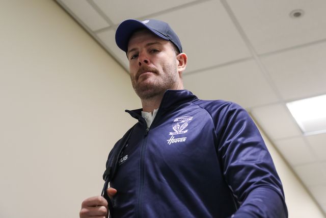 Lachlan Fitzgibbon of Warrington Wolves arrives ahead of the Betfred Super League Round 8 match Leigh Leopards vs Warrington Wolves at Leigh Sports Village, Leigh, United Kingdom, 19th April 2025

(Photo by Gareth Evans/News Images)