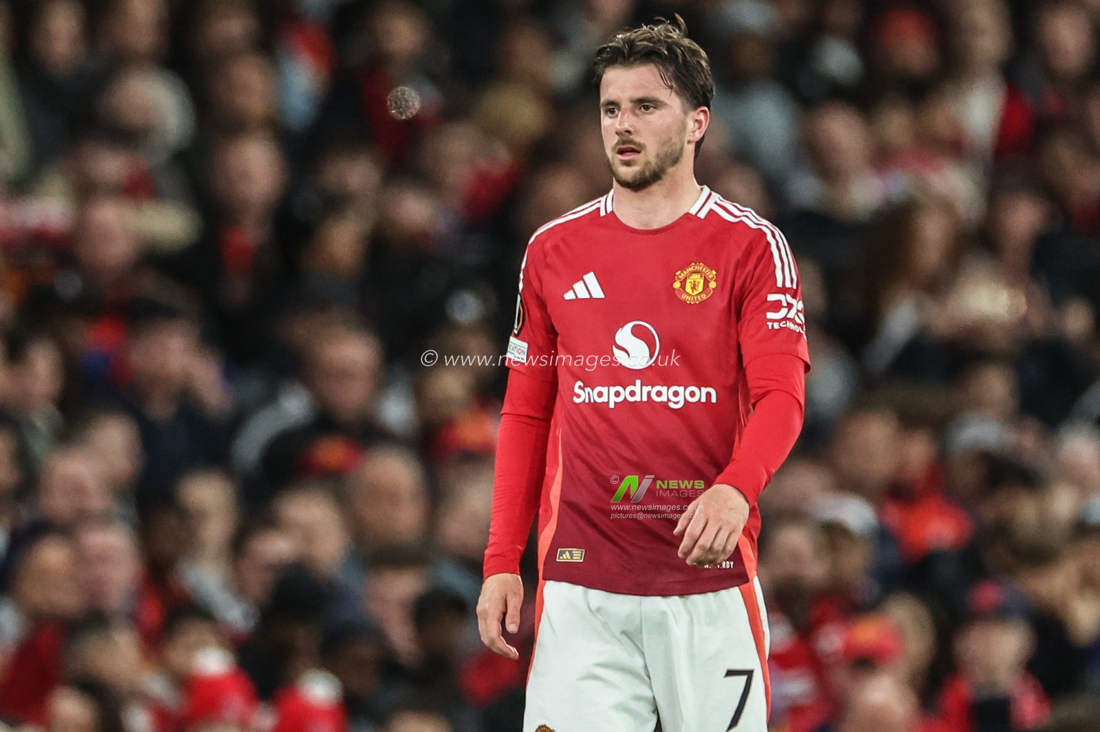 Mason Mount of Manchester United during the UEFA Europa League Semi-final match Manchester United vs Athletic Bilbao at Old Trafford, Manchester, United Kingdom, 8th May 2025

(Photo by Mark Cosgrove/News Images)