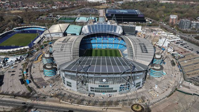 An aerial view of The City of Manchester Stadium during the UEFA Champions League last 16 second leg match Manchester City vs Real Madrid at The City of Manchester Stadium, Manchester, United Kingdom on 17 March 2026

(Photo by Mark Cosgrove/News Images)