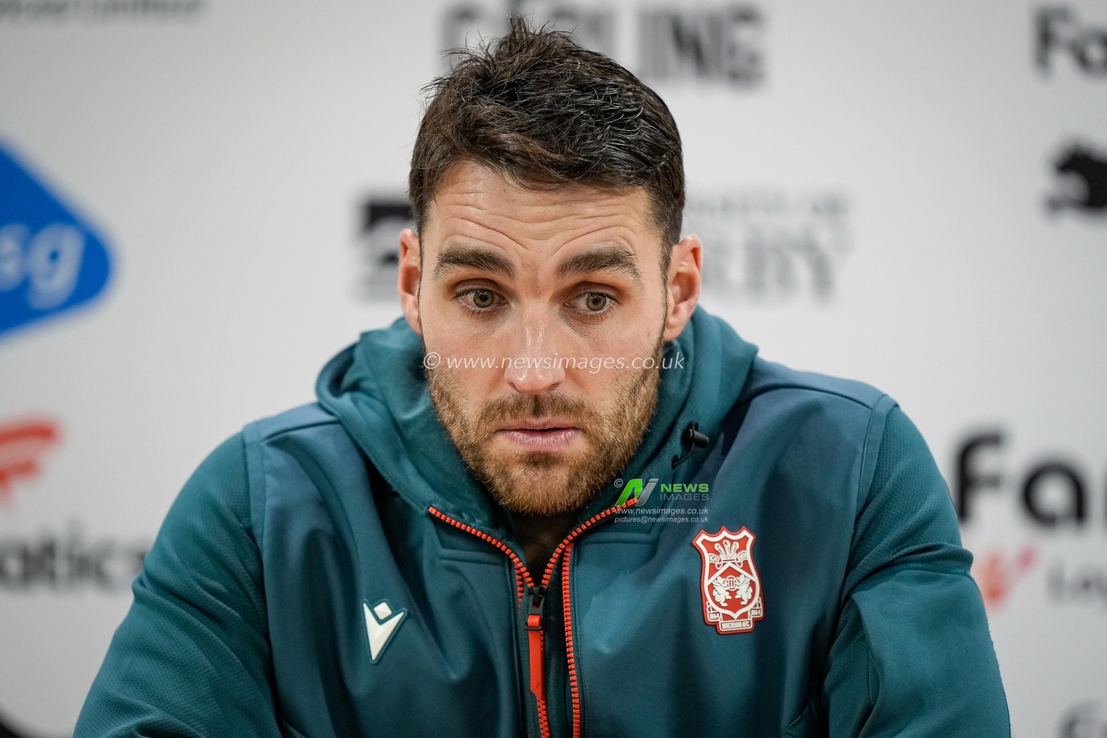 Matthew James of Wrexham during the post match press conference during the Sky Bet Championship match Derby County vs Wrexham at Pride Park Stadium, Derby, United Kingdom, 4th January 2026

(Photo by Maynard Manyowa/News Images)

*** GER AUT SUI OUT ***