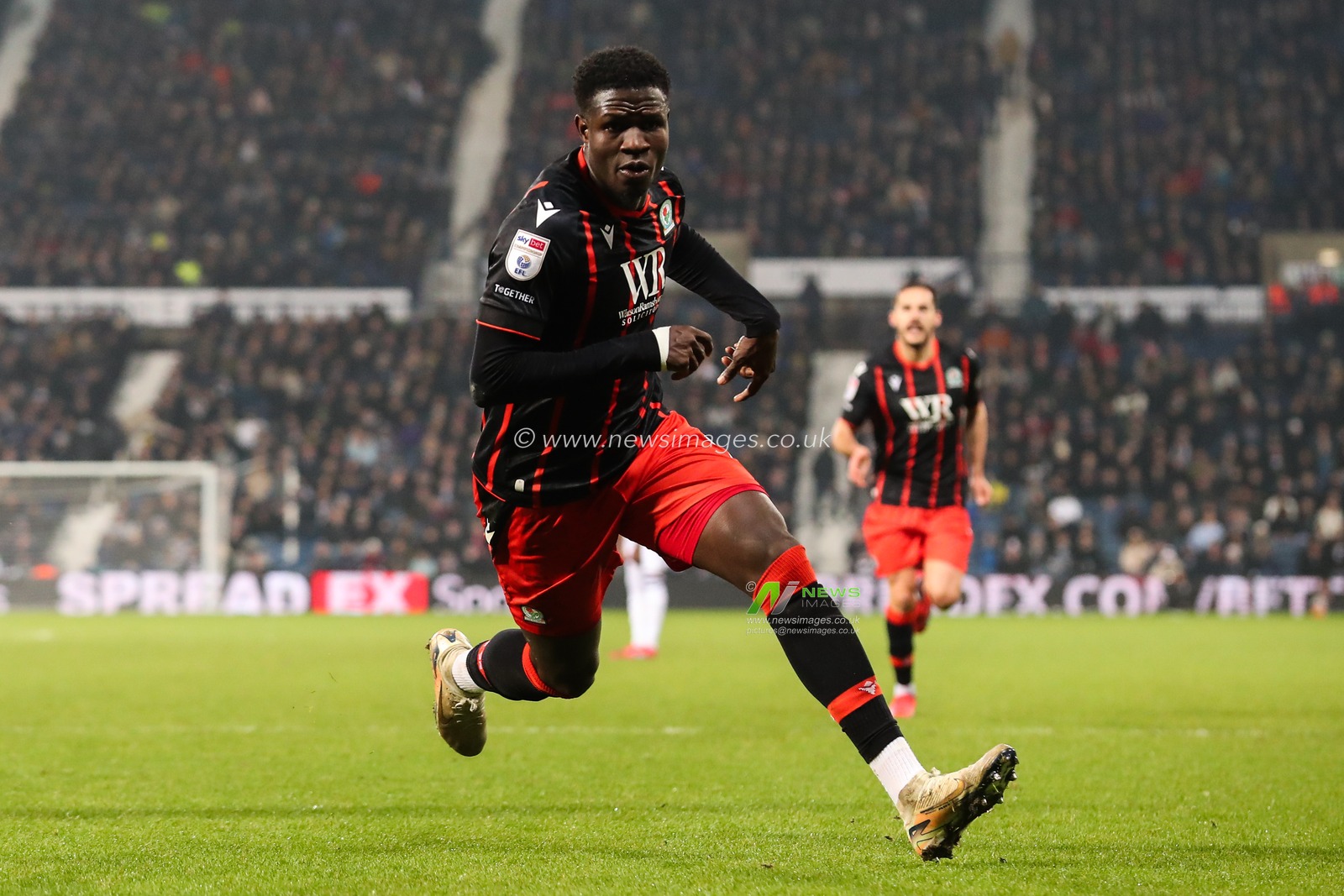 Makhtar Gueye of Blackburn Rovers celebrates his goal to make it 0-2 during the Sky Bet Championship match West Bromwich Albion vs Blackburn Rovers at The Hawthorns, West Bromwich, United Kingdom, 12th February 2025

(Photo by Gareth Evans/News Images)