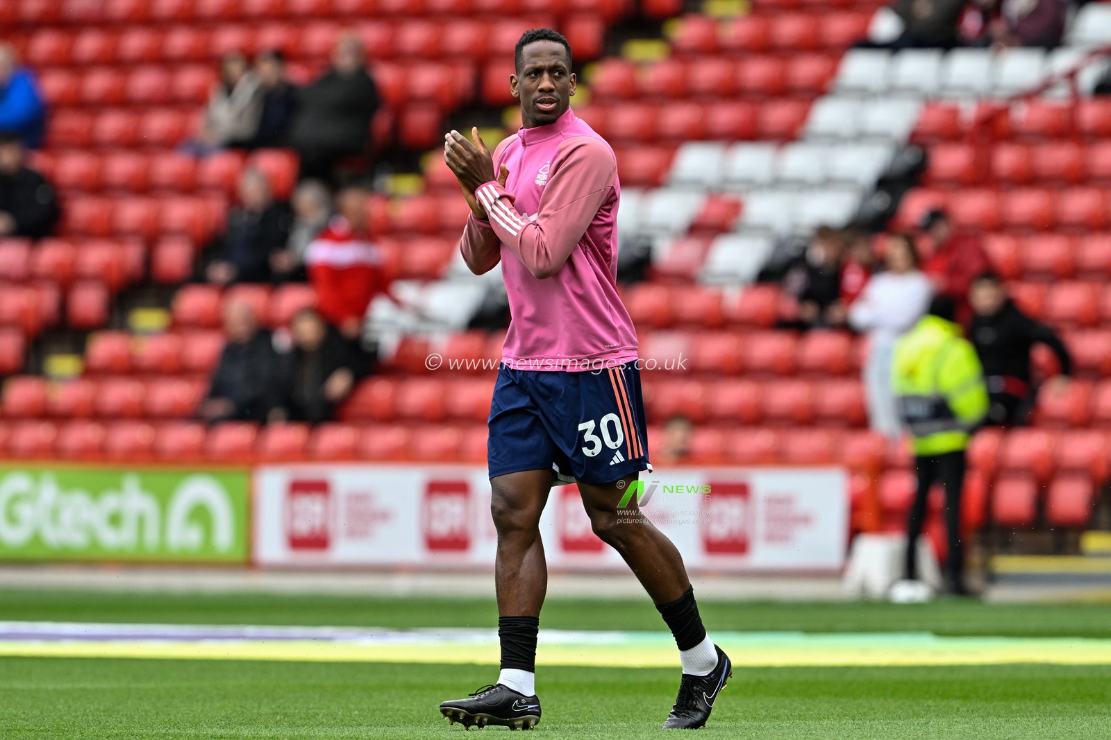 Willy Boly of Nottingham Forest in the pregame warmup session during the Premier League match Sheffield United vs Nottingham Forest at Bramall Lane, Sheffield, United Kingdom, 4th May 2024

(Photo by Cody Froggatt/News Images)