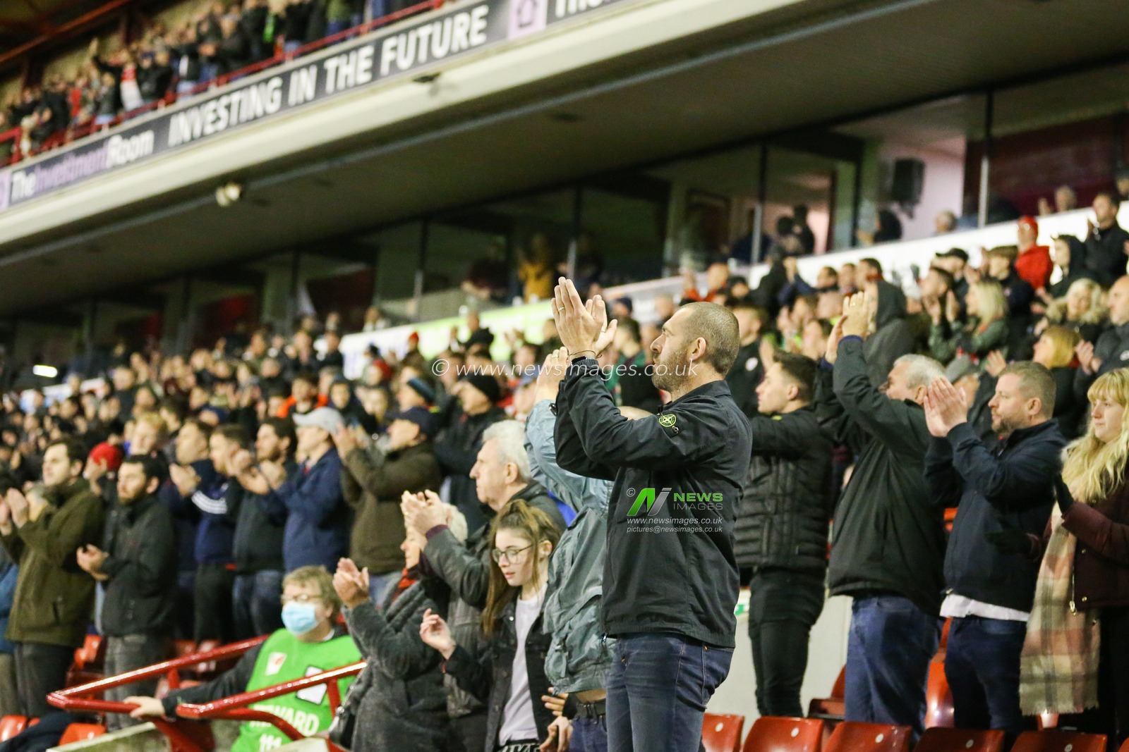 Barnsley fans inside Oakwell during the game