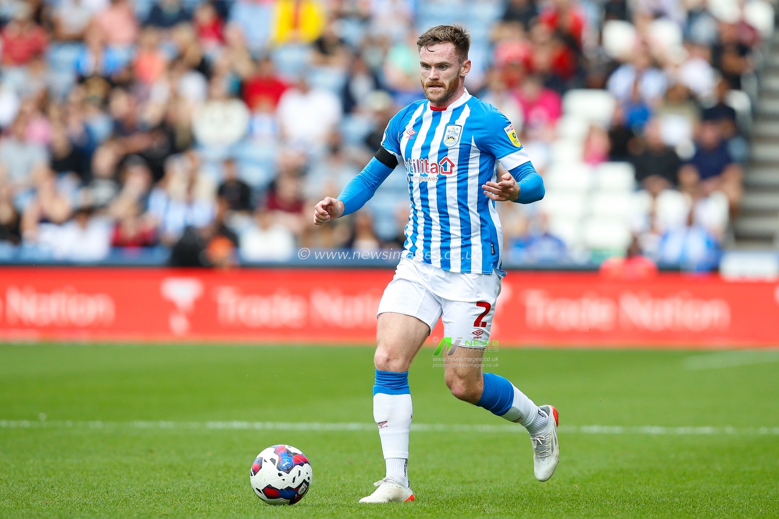 Oliver Turton #2 of Huddersfield Town during the Sky Bet Championship match Huddersfield Town vs Blackpool at John Smith's Stadium, Huddersfield, United Kingdom, 4th September 2022

(Photo by Ben Early/News Images)