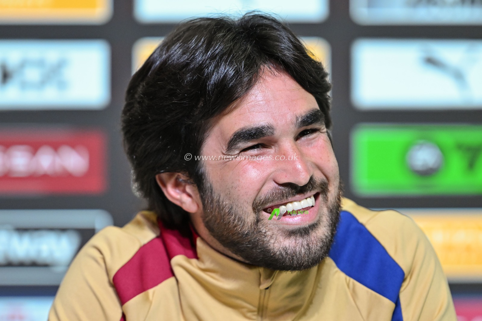 Pere Romeu Head coach of Barcelona FemenÃ­ during Barcelona Women's Champions League Press Conference at Joie Stadium, Manchester, United Kingdom, 8th October 2024

(Photo by Cody Froggatt/News Images)