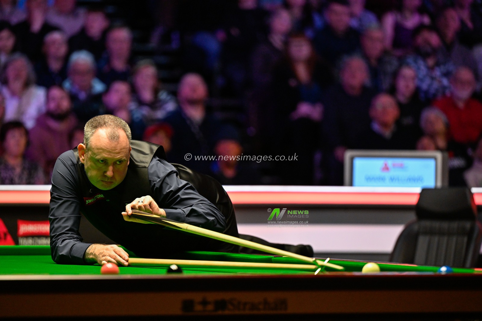 Mark Williams takes a shot, during the Johnstoneâ€™s Paint Tour Championship at Manchester Central, Manchester, United Kingdom, 4th April 2024

(Photo by Cody Froggatt/News Images)