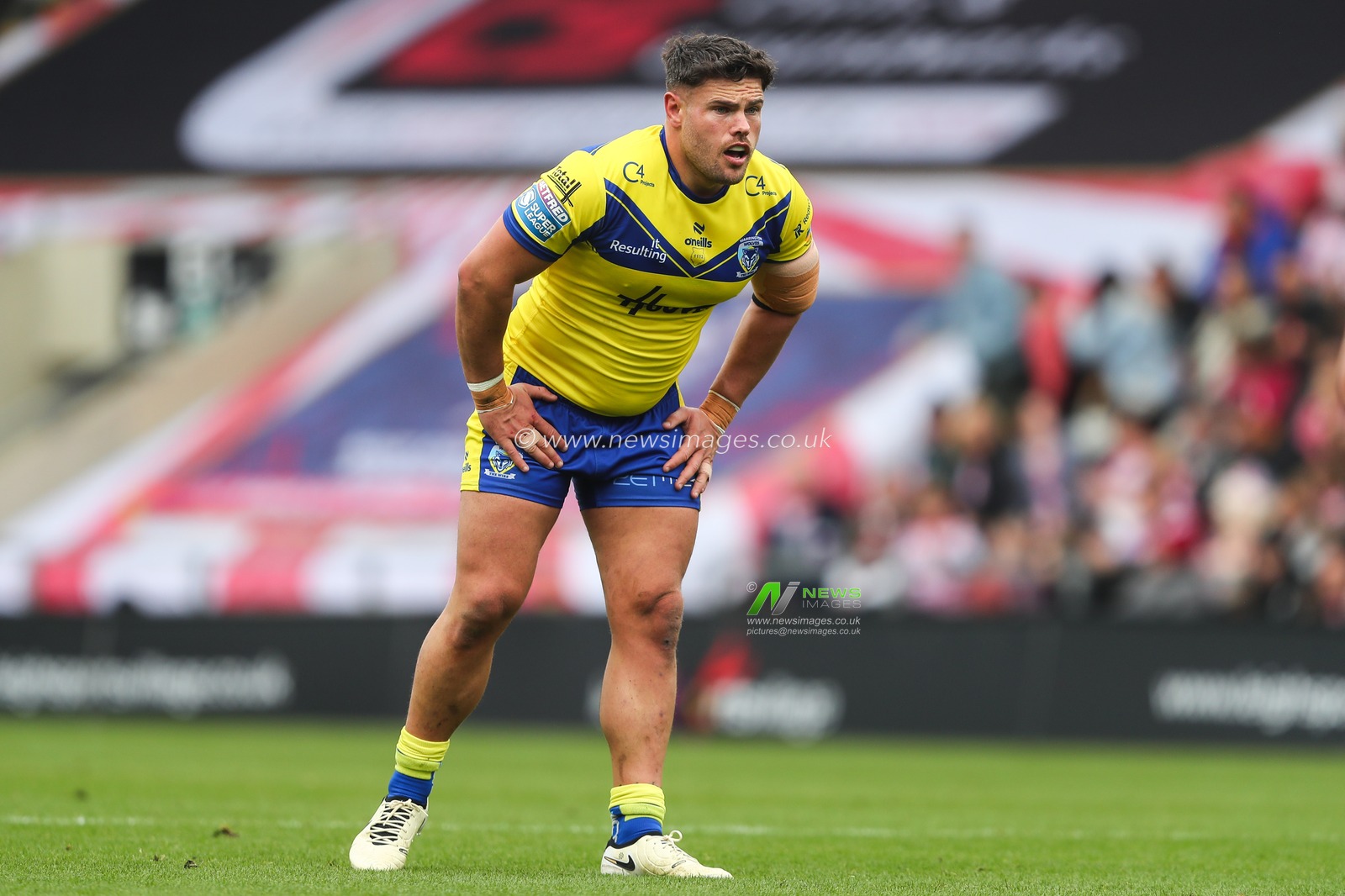 Joe Philbin of Warrington Wolves during the Betfred Super League Round 8 match Leigh Leopards vs Warrington Wolves at Leigh Sports Village, Leigh, United Kingdom, 19th April 2025

(Photo by Gareth Evans/News Images)