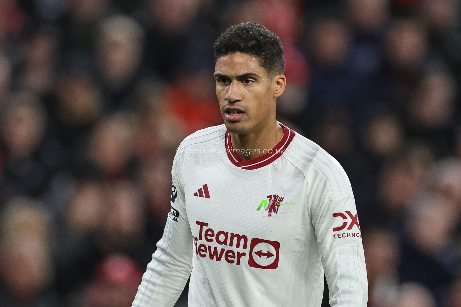 RaphaÃ«l Varane of Manchester United during the Premier League match Liverpool vs Manchester United at Anfield, Liverpool, United Kingdom, 17th December 2023

(Photo by Mark Cosgrove/News Images)
