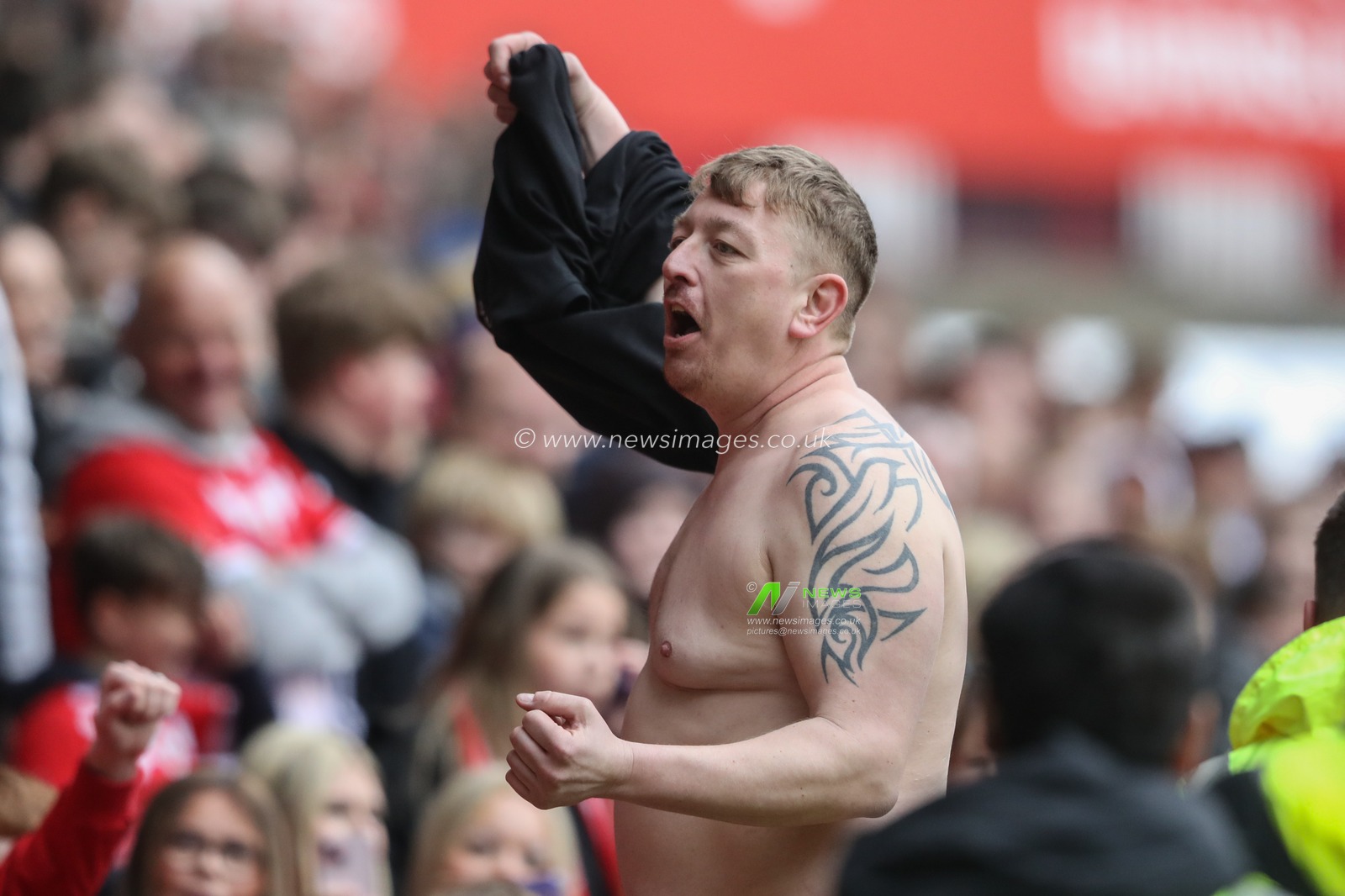 Barnsley fans during the Sky Bet League 1 match Barnsley vs Northampton Town at Oakwell, Barnsley, United Kingdom, 27th April 2024

(Photo by Alfie Cosgrove/News Images)