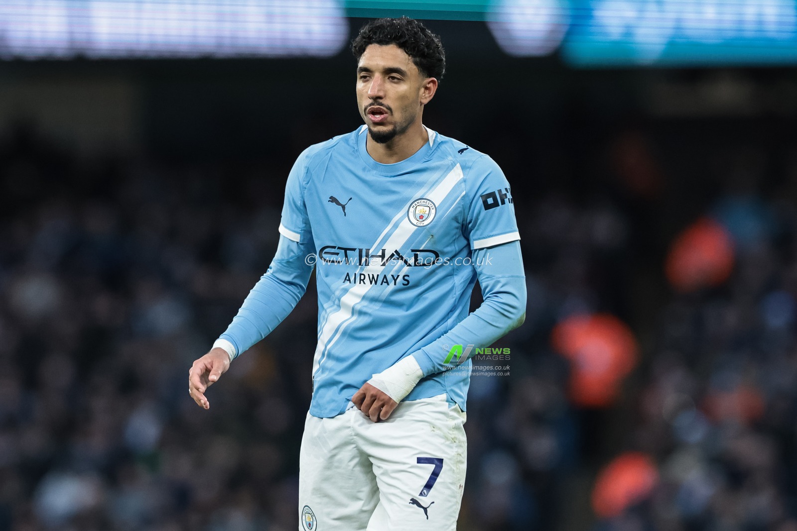 Omar Marmoush of Manchester City during the Premier League match Manchester City vs Wolverhampton Wanderers at Etihad, Manchester, United Kingdom on 24 January 2026

(Photo by Mark Cosgrove/News Images)