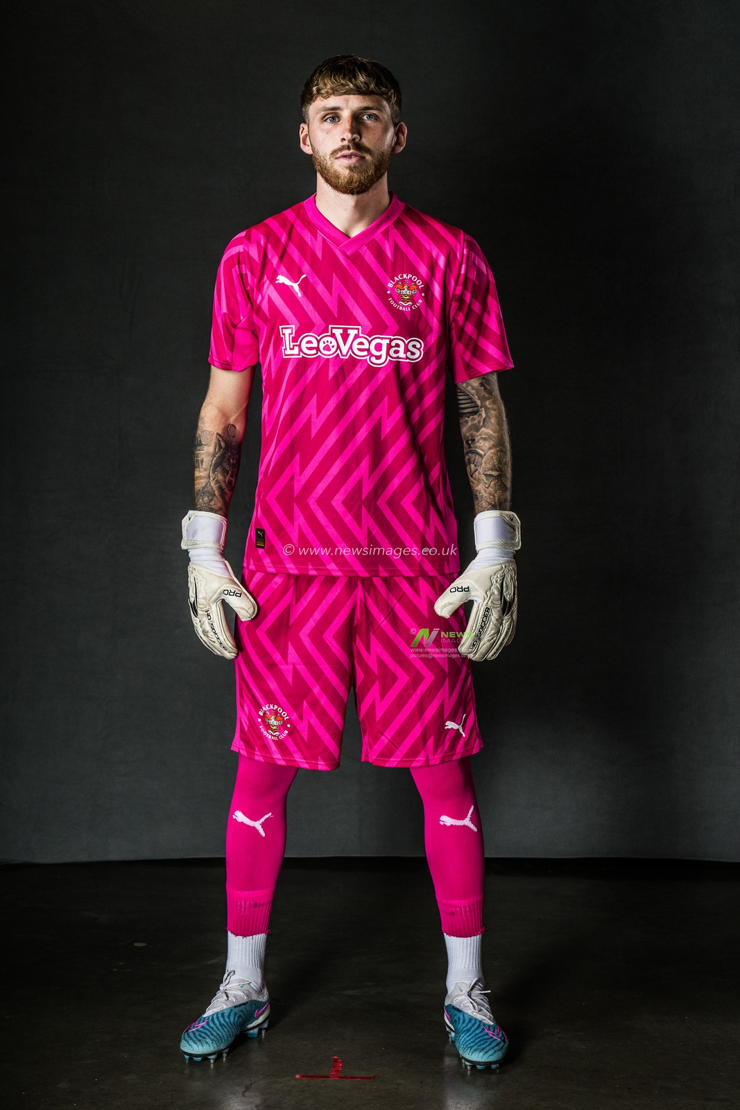Blackpool Away kit Photoshoot at Bloomfield Road, Blackpool, United Kingdom, 18th July 2023

(Photo by Craig Thomas/News Images)