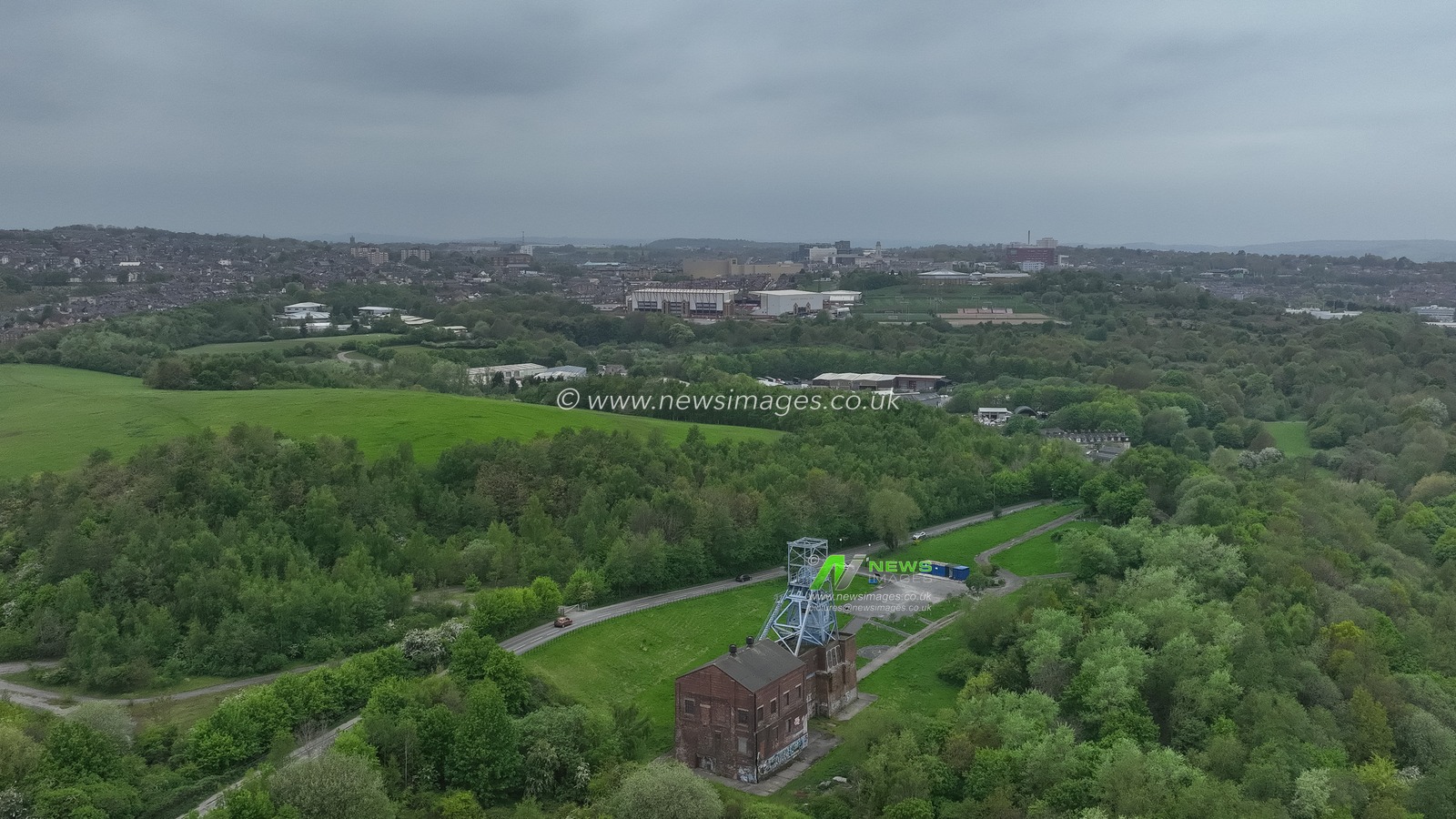 A general view of Oakwell and former pit head of Barnsley Main during the Sky Bet League 1 Promotion Play-offs Semi-final first leg match Barnsley vs Bolton Wanderers at Oakwell, Barnsley, United Kingdom, 3rd May 2024

(Photo by Mark Cosgrove/News Images).