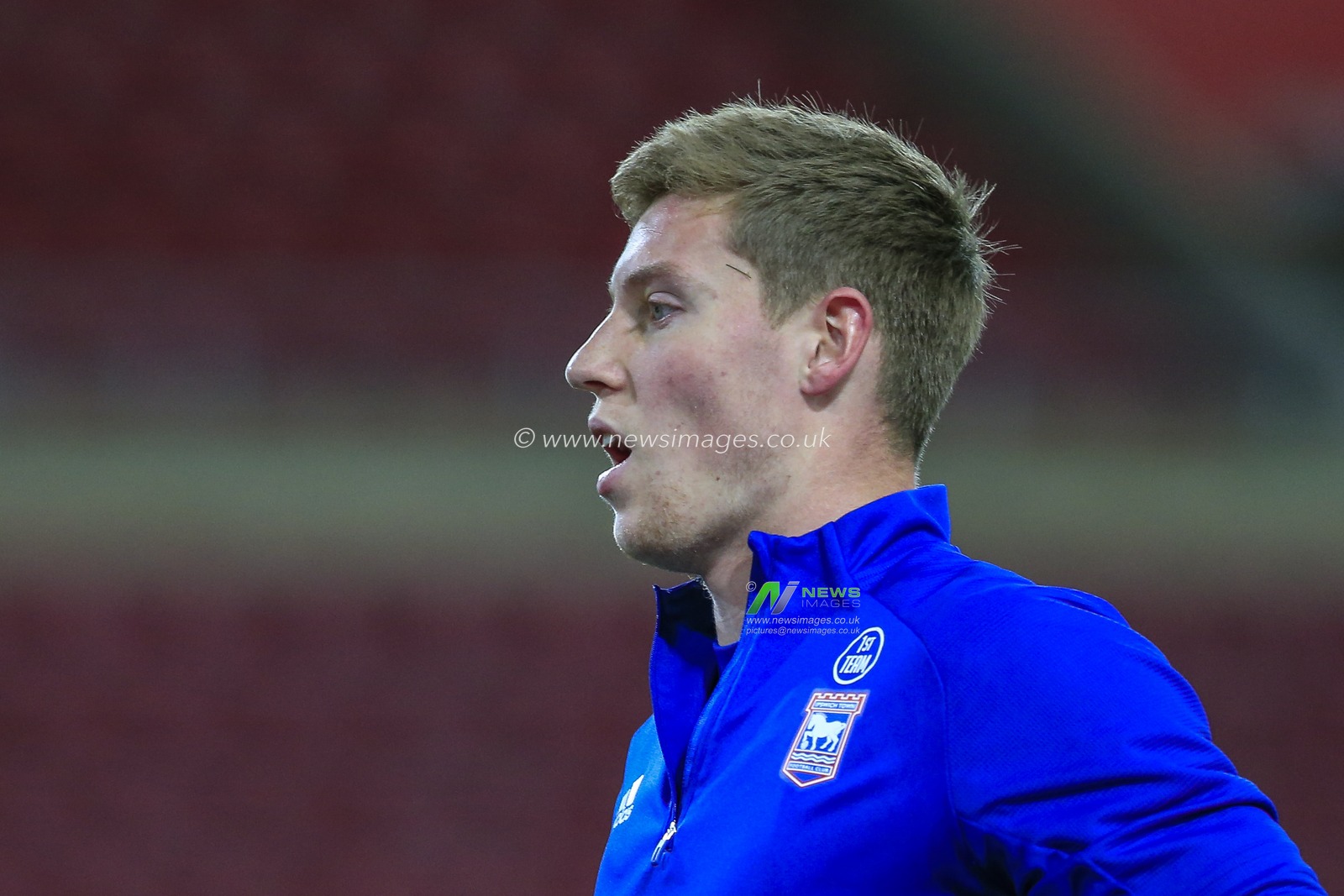 Mark McGuinness (2) of Ipswich Town during the pre-game warmup