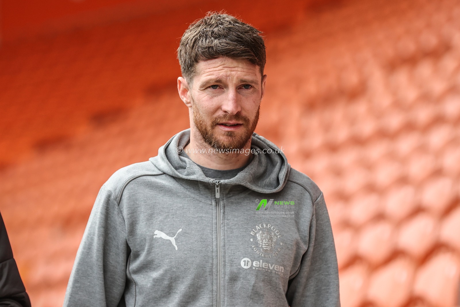 James Husband of Blackpool arrives during the Sky Bet League 1 match Blackpool vs Wrexham at Bloomfield Road, Blackpool, United Kingdom, 21st April 2025

(Photo by Alfie Cosgrove/News Images)