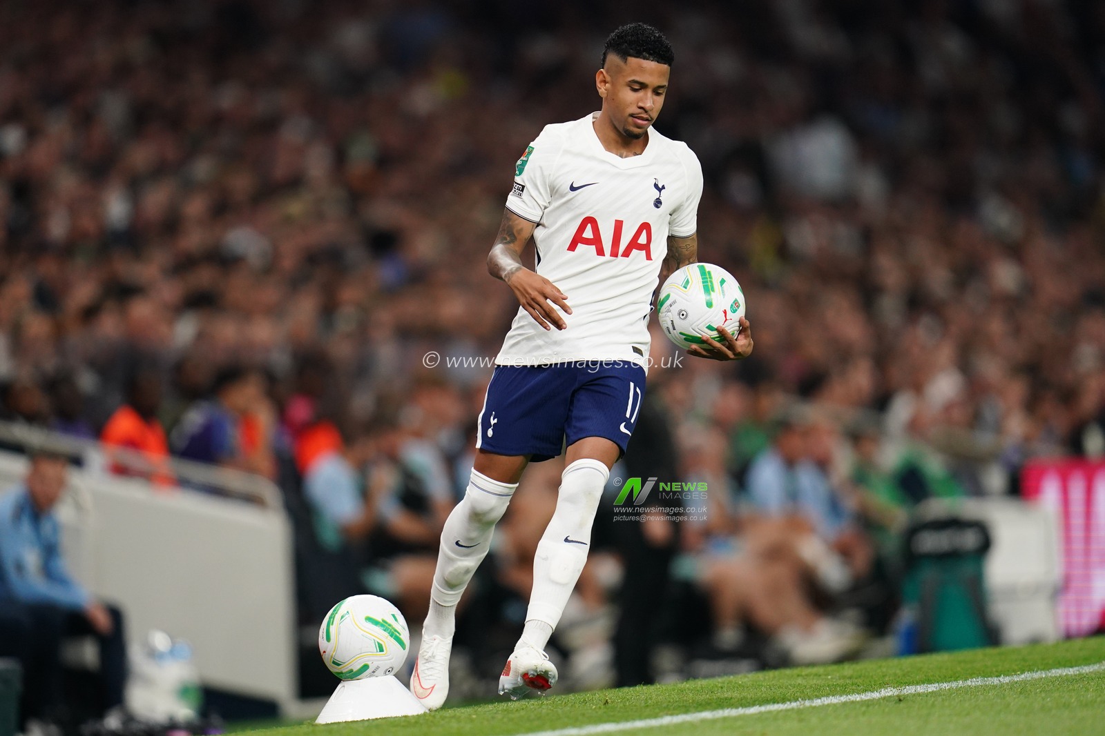 Savio of Tottenham Hotspur during the Carabao Cup round 2 match Tottenham Hotspur vs Charlton Athletic at Tottenham Hotspur Stadium, London, United Kingdom on 26 August 2026

(Photo by Harvey Murphy/News Images)