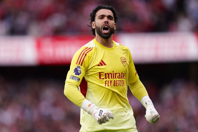 Arsenal goalkeeper David Raya during the Premier League match Arsenal vs Fulham at Emirates, London, United Kingdom on 02 May 2026

(Photo by Harvey Murphy/News Images)