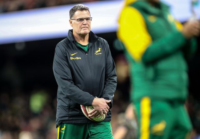 South Africa Head Coach Rassie Erasmus during the Quilter Nations Series 2025 match Wales vs South Africa at Principality Stadium, Cardiff, United Kingdom, 29th November 2025

(Photo by Andrew Lewis/News Images)

*** GER AUT SUI OUT ***