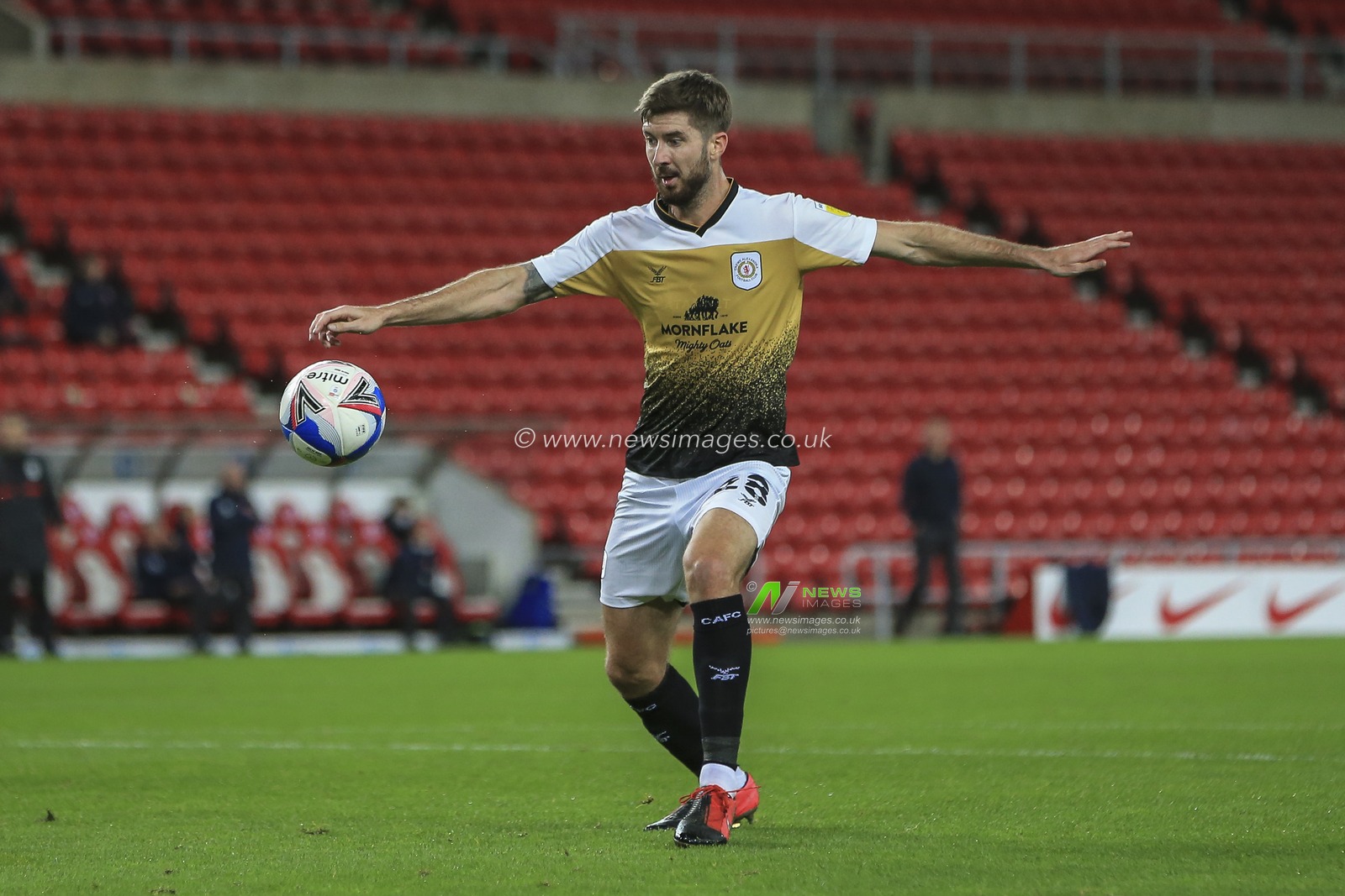 Luke Murphy (28) of Crewe Alexandra in action