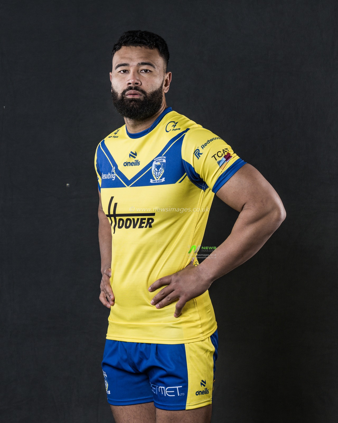 Zane Musgrove in the Home kit during the Warrington Wolves Team media day at Warrington wolves training centre, Warrington, United Kingdom, 16th January 2025

(Photo by Craig Thomas/News Images)