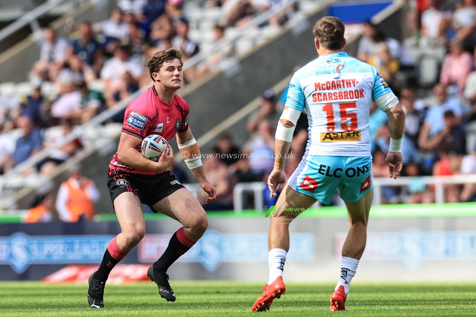 Ethan Havard #19 of Wigan Warriors in action during the game