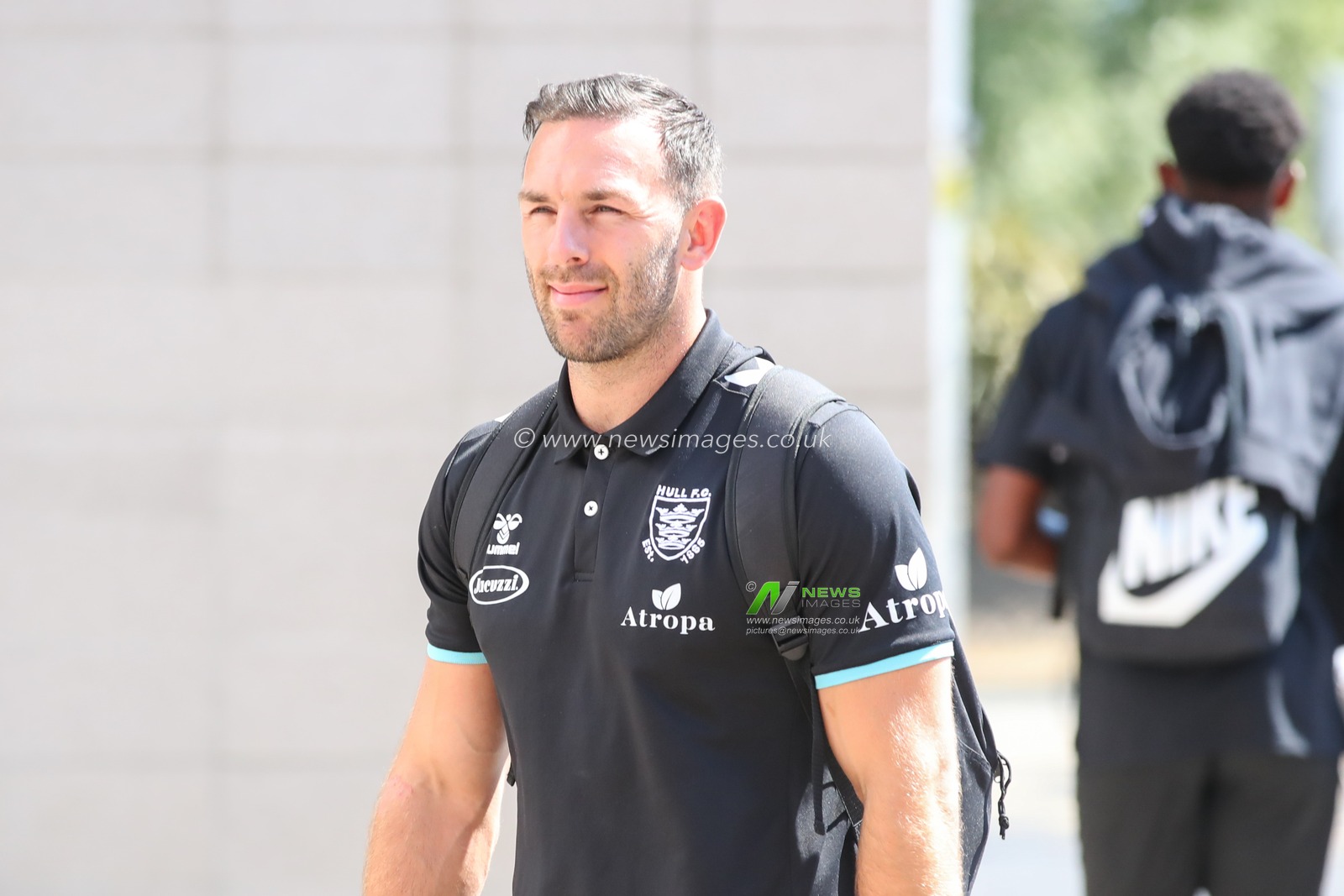 Luke Gale #7 of Hull FC arrives at the MKM Stadium