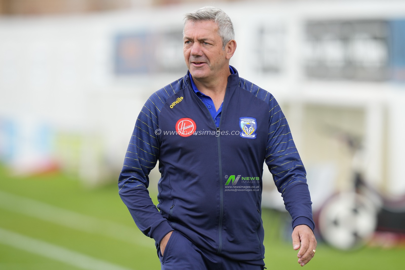 Daryl Powell Head Coach of Warrington Wolves inspects the pitch before the Betfred Super League Round 20 match Wakefield Trinity vs Warrington Wolves at The Be Well Support Stadium, Wakefield, United Kingdom, 30th July 2023

(Photo by Steve Flynn/News Images)