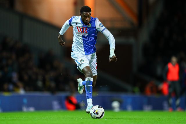 Ryan Alebiosu of Blackburn Rovers dribbles ball forward during the Sky Bet Championship match Blackburn Rovers vs Preston North End at Ewood Park, Blackburn, United Kingdom on 20 February 2026

(Photo by Jorge Horsted/News Images)