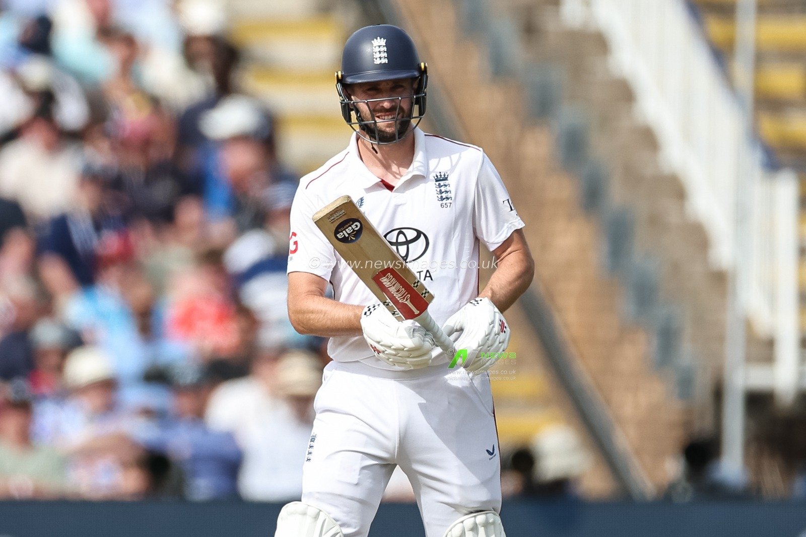 Chris Woakes of England during the 2nd Rothesay Test Match day 3 England v India at Edgbaston, Birmingham, United Kingdom, 4th July 2025

(Photo by Mark Cosgrove/News Images)