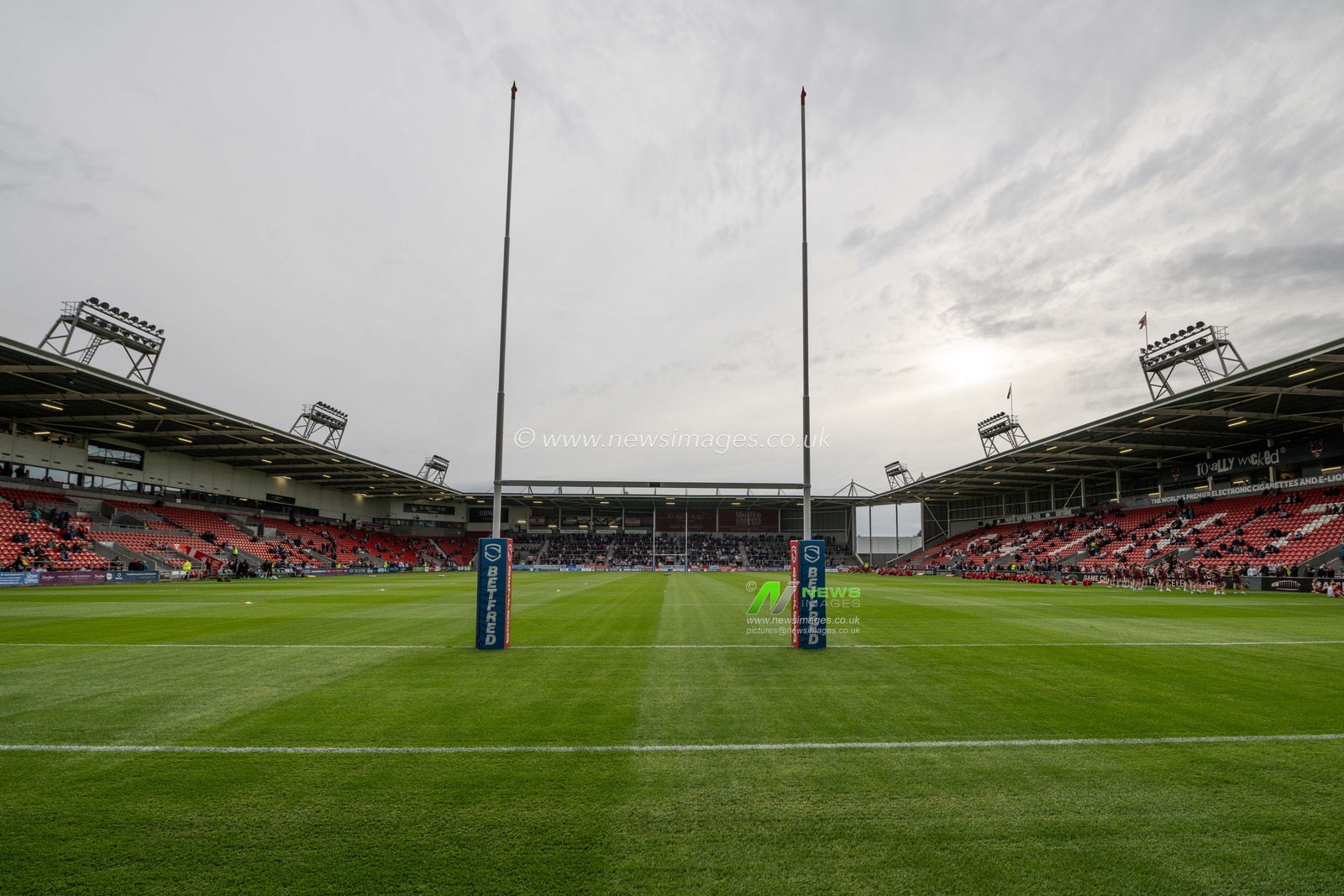 General view of Totally Wicked Stadium, Home of St Helensduring the Betfred Super League Round 16 match St Helens vs Castleford Tigers at Totally Wicked Stadium, St Helens, United Kingdom, 5th July 2024

(Photo by Craig Thomas/News Images)