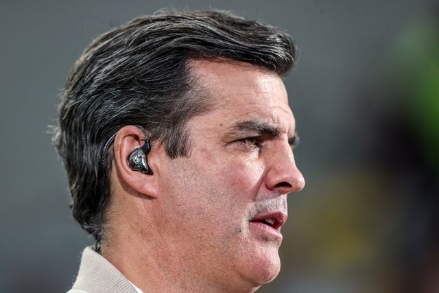 Sky Sports Rugby League presenter Brian Carney during the Betfred Super League round 10 match Leeds Rhinos vs Wakefield Trinity at AMT Headingley Stadium, Leeds, United Kingdom on 01 May 2026

(Photo by Alfie Cosgrove/News Images)