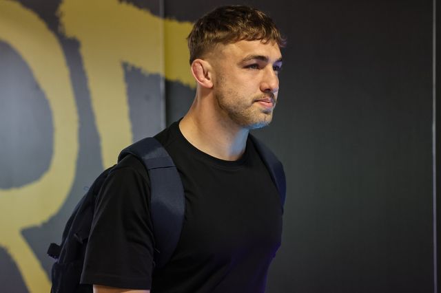 Sam Powell of Warrington Wolves arrives during the Betfred Super League round 9 match Warrington Wolves vs Wigan Warriors at The Halliwell Jones Stadium, Warrington, United Kingdom on 24 April 2026

(Photo by Mark Cosgrove/News Images)