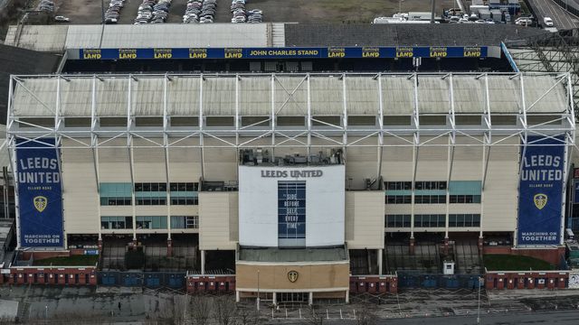 An aerial view of Elland Road during the Premier League match Leeds United vs Manchester City at Elland Road, Leeds, United Kingdom on 28 February 2026

(Photo by Mark Cosgrove/News Images)