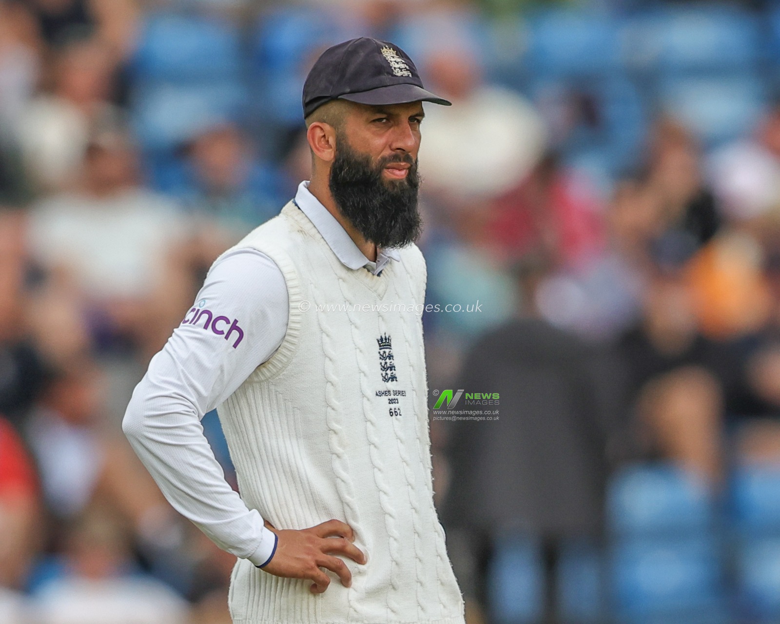 Moeen Ali of England during the LV= Insurance Ashes Third Test Series Day 3 England v Australia at Headingley Stadium, Leeds, United Kingdom, 8th July 2023

(Photo by Mark Cosgrove/News Images)