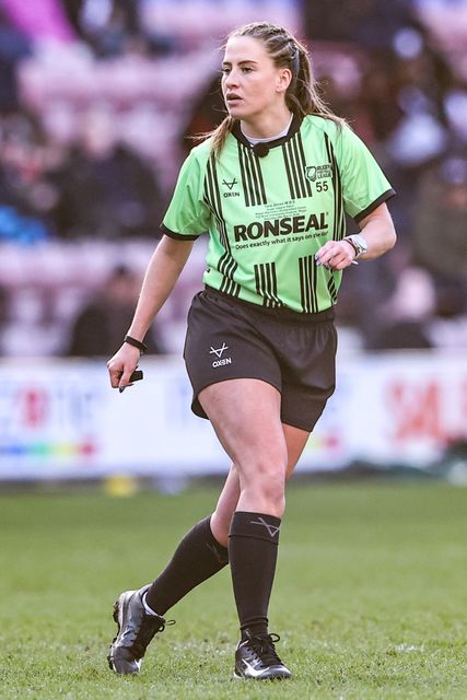 Referee Tara Jones during the Betfred Super League round 6 match Wigan Warriors vs Huddersfield Giants at The Brick Community Stadium, Wigan, United Kingdom on 28 March 2026

(Photo by Alfie Cosgrove/News Images)