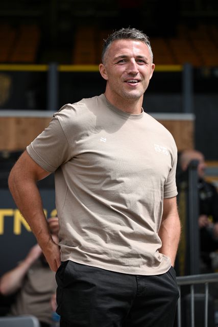 Sam Burgess, Head Coach of Warrington Wolves looks on prior to the Betfred Super League round 21 match Castleford Tigers vs Warrington Wolves at OneBore Stadium, Castleford, Untied Kingdom on 01 August 2026

(Photo by Ben Roberts/News Images)
