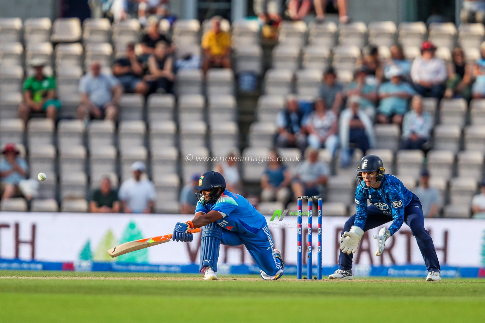 Deepti Sharma of India celebrates a half century during the 1st Metro Bank One Day International match England Women vs India Women at The Utilita Bowl, Southampton, United Kingdom, 16th July 2025

(Photo by Izzy Poles/News Images)