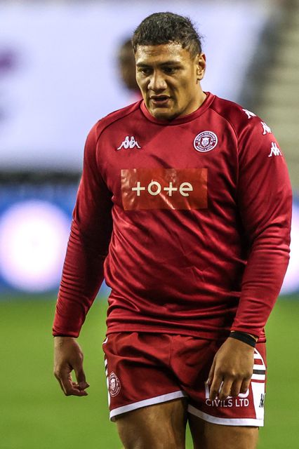 Patrick Mago of Wigan Warriors in the pre-game warm up during the Betfred Super League round 5 match Wigan Warriors vs York Knights at The Brick Community Stadium, Wigan, United Kingdom on 19 March 2026

(Photo by Alfie Cosgrove/News Images)