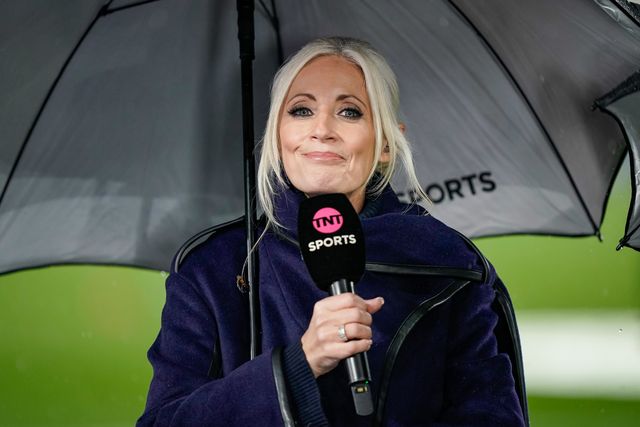 TNT Sports pundit Lynsey Hipgrave during the Premier League match West Ham United vs Manchester United at London Stadium, London, United Kingdom on 10 February 2026

(Photo by Maynard Manyowa/News Images)