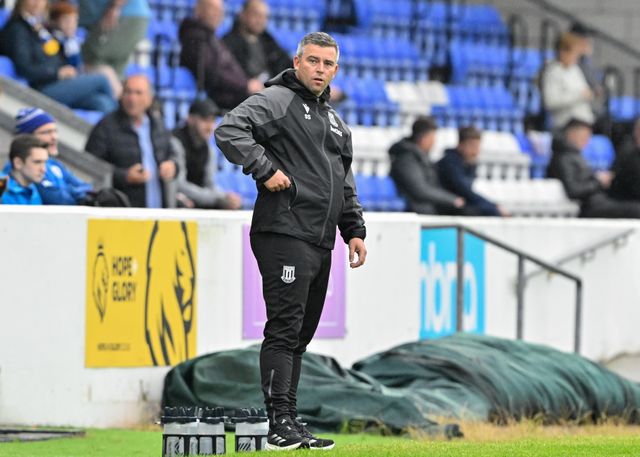 Steven Schumacher manager of Stoke City watches on during the Pre-season friendly match Chester vs Stoke City at Deva Stadium, Chester, United Kingdom, 11th July 2024

(Photo by Cody Froggatt/News Images)
