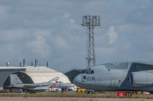 The Japan Air Self-Defense Force McDonnell Douglas F-15’s is taxied across the tarmac as The Japan Air Self-Defense Force (JASDF)
successfully competes the first fighter aircraft deployment to Europe in its 71-year history, as they join the United Kingdom’s Royal Air Force as they arrive at RAF Coningsby as part of the "Atlantic Eagles" mission. This landmark achievement strengthens defence cooperation between the United Kingdom and Japan whilst demonstrating the interconnected nature of global security at RAF Coningsby, Coningsby, United Kingdom, 22nd September 2025

(Photo by Mark Cosgrove/News Images)