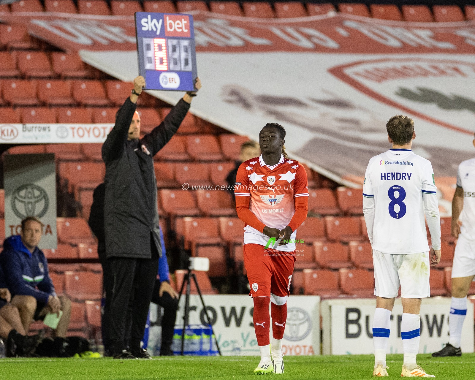 Fabio Jalo #12 of Barnsley during the Carabao Cup match Barnsley vs Tranmere Rovers at Oakwell, Barnsley, United Kingdom, 8th August 2023

(Photo by Mark Cosgrove/News Images)