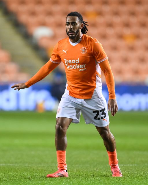 Dom Thompson of Blackpool during the Vertu Trophy match Blackpool vs Aston Villa U21 at Bloomfield Road, Blackpool, United Kingdom, 17th December 2024

(Photo by Craig Thomas/News Images)